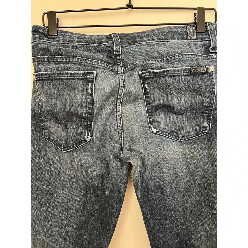 7 For All Mankind Kimmie Bootcut Jeans Dark Wash Stretch Denim Size 28